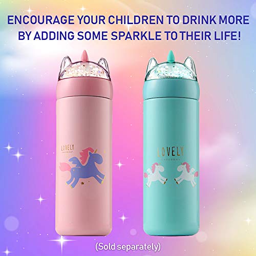 Kids Stainless water Bottle with Straw Lid 12 oz – HoneyBean